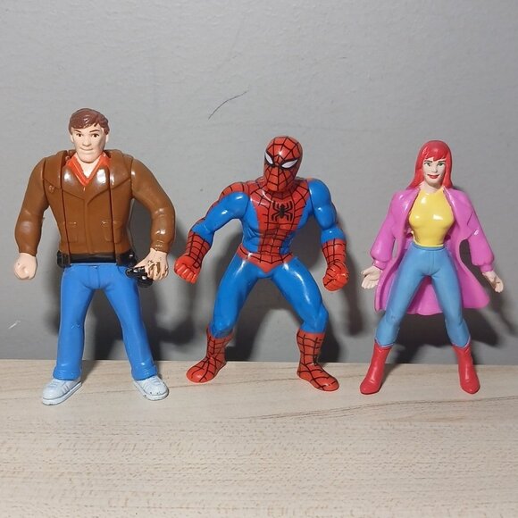 Vintage 1990's LOT McDonald’s Animated Marvel Spider-Man Figure Toys Kids Meal - Picture 2 of 13